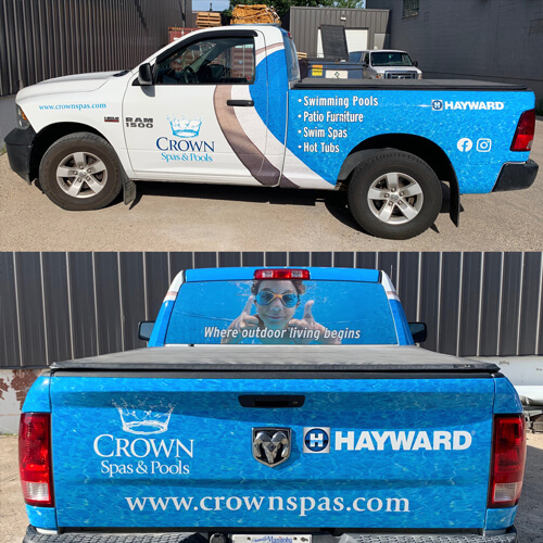 Crown Spas - Truck Vehicle Wrap Graphic Decaling